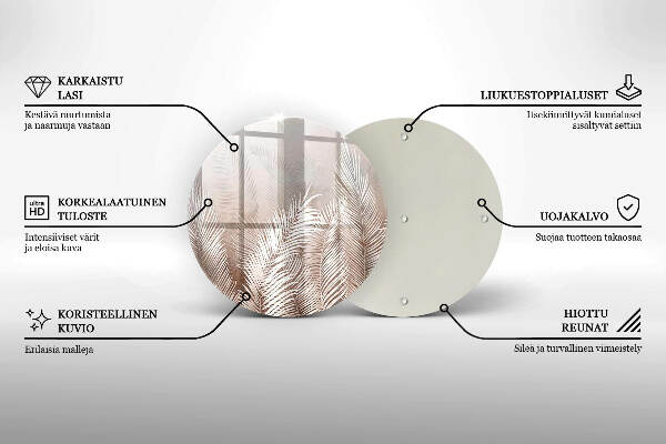 Grafkaars onderzetter Boho-bladeren en -vegetatie