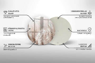Grafkaars onderzetter Boho-bladeren en -vegetatie