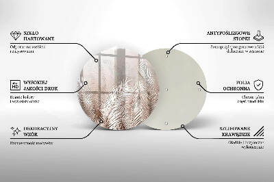 Grafkaars onderzetter Boho-bladeren en -vegetatie