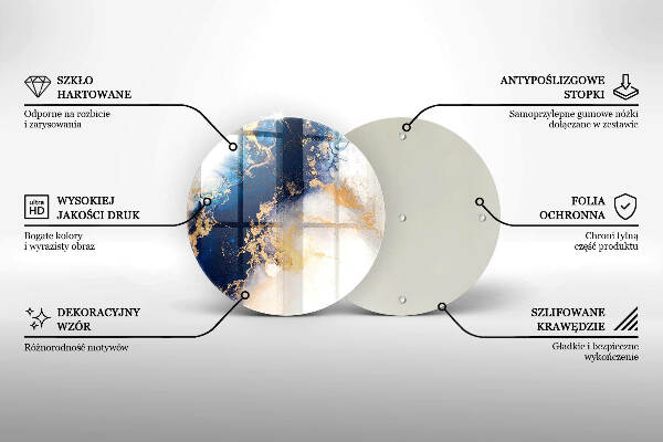 Podstawka na znicz Abstrakcja z błękitem