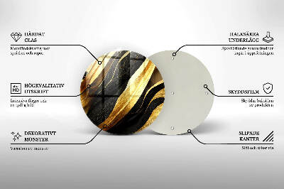 Glasplaat voor grafkaars Elegante abstractie