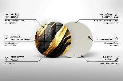 Glasplaat voor grafkaars Elegante abstractie