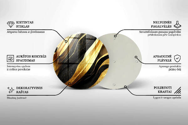 Glasplaat voor grafkaars Elegante abstractie