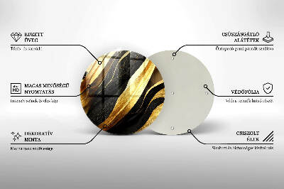 Glasplaat voor grafkaars Elegante abstractie