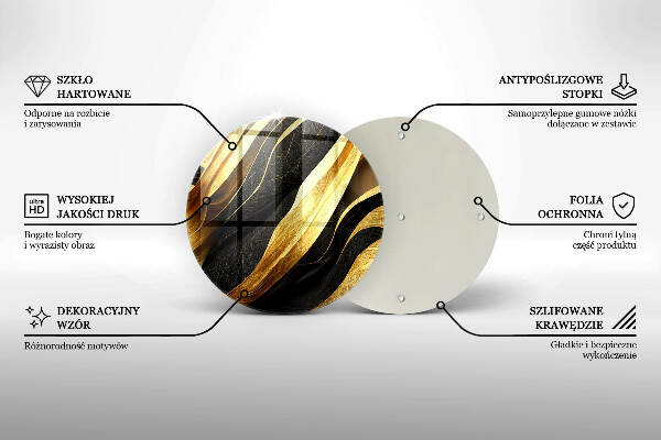 Glasplaat voor grafkaars Elegante abstractie