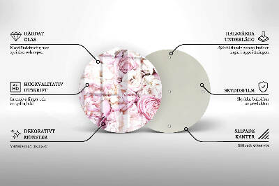 Grafkaars onderzetter Boeket pioenrozen