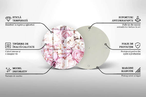 Grafkaars onderzetter Boeket pioenrozen