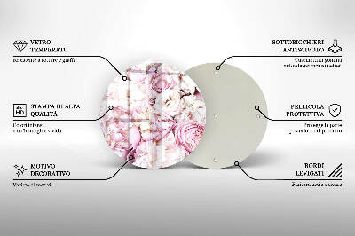 Grafkaars onderzetter Boeket pioenrozen