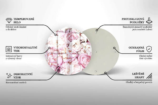 Grafkaars onderzetter Boeket pioenrozen