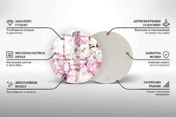 Grafkaars onderzetter Boeket pioenrozen