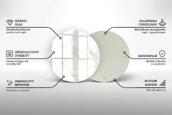 Grafkaars onderzetter Elegante marmeren steen