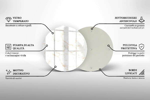Grafkaars onderzetter Elegante marmeren steen