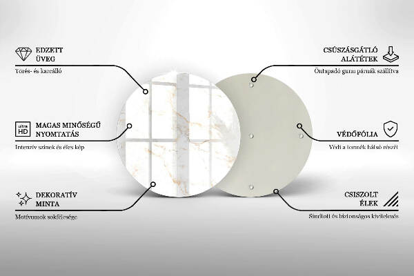 Grafkaars onderzetter Elegante marmeren steen