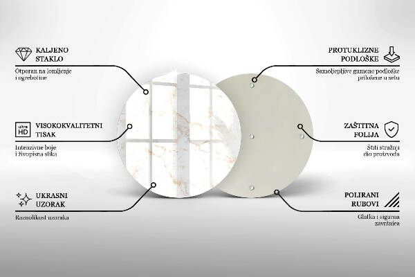 Grafkaars onderzetter Elegante marmeren steen