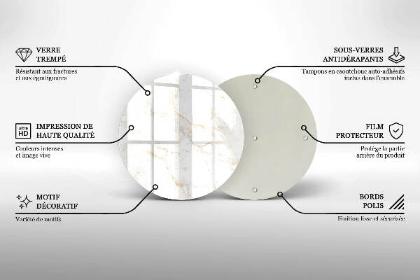 Grafkaars onderzetter Elegante marmeren steen