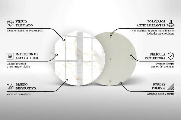 Grafkaars onderzetter Elegante marmeren steen