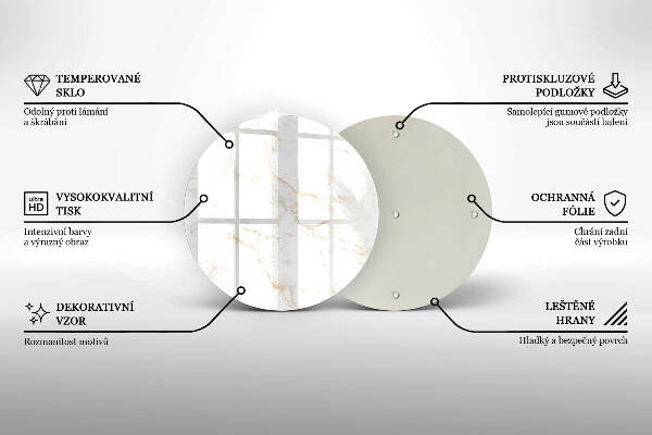 Grafkaars onderzetter Elegante marmeren steen