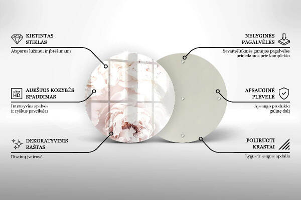 Grafkaars onderzetter Pastelkleurige pioenrozen