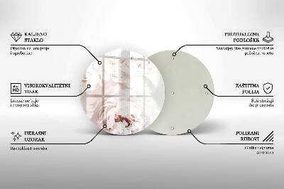 Grafkaars onderzetter Pastelkleurige pioenrozen