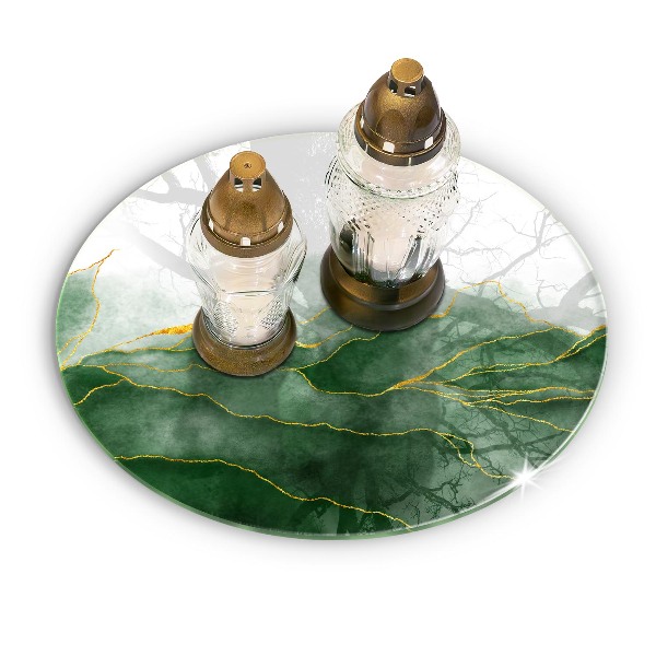 Glasplaat voor grafkaars Abstracte natuur