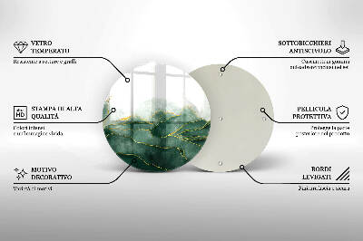 Glasplaat voor grafkaars Abstracte natuur