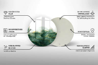 Glasplaat voor grafkaars Abstracte natuur