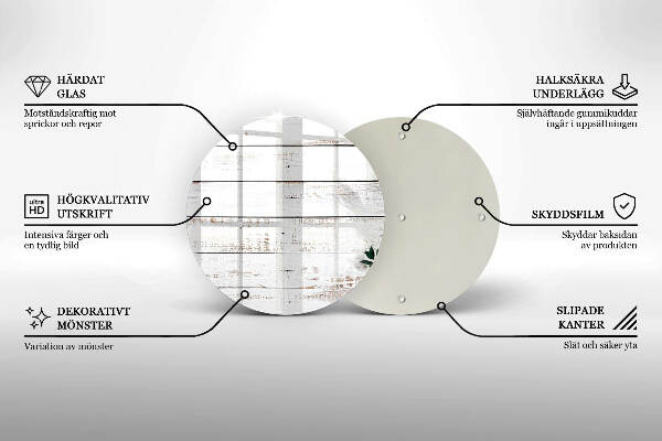 Grafkaars onderzetter Oude planken en bladeren
