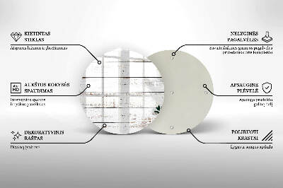 Grafkaars onderzetter Oude planken en bladeren