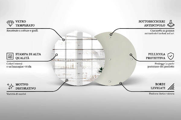 Grafkaars onderzetter Oude planken en bladeren