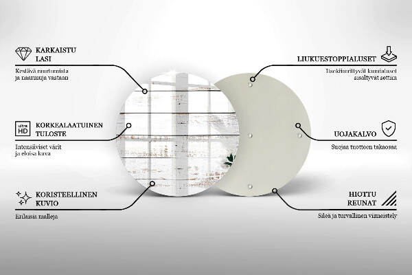 Grafkaars onderzetter Oude planken en bladeren