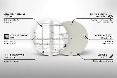 Grafkaars onderzetter Oude planken en bladeren