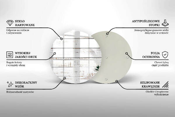 Grafkaars onderzetter Oude planken en bladeren