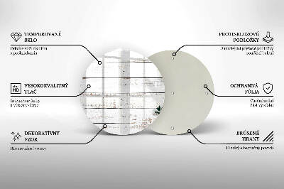 Grafkaars onderzetter Oude planken en bladeren