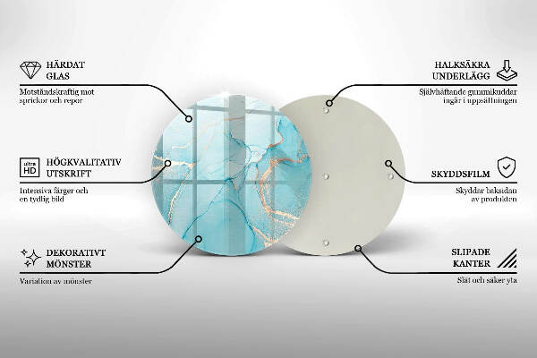 Glasplaat voor grafkaars Abstracte steen