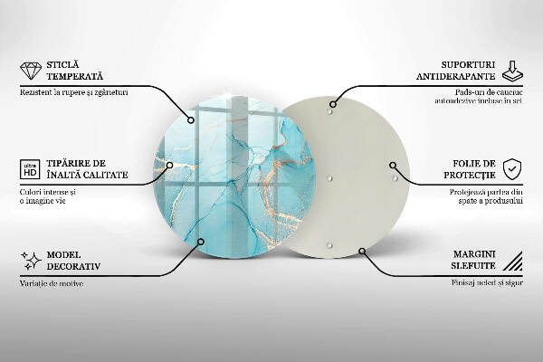 Glasplaat voor grafkaars Abstracte steen