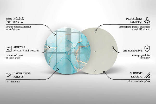 Glasplaat voor grafkaars Abstracte steen
