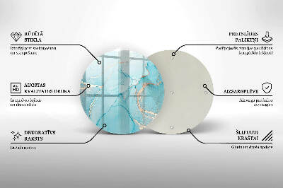Glasplaat voor grafkaars Abstracte steen