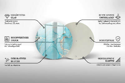 Glasplaat voor grafkaars Abstracte steen