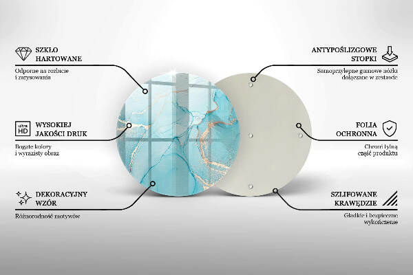 Glasplaat voor grafkaars Abstracte steen