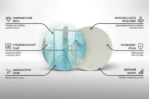 Glasplaat voor grafkaars Abstracte steen