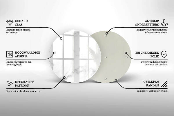 Grafkaars onderzetter Modern marmer