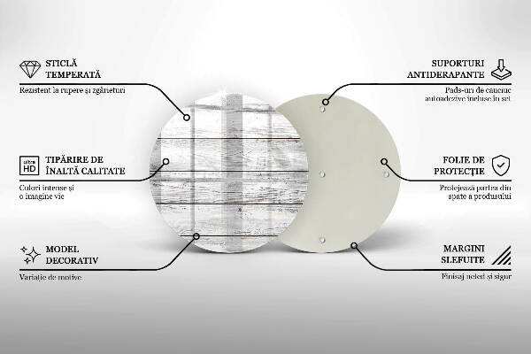 Glasplaat voor grafkaars Lichte houten planken