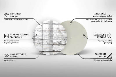 Glasplaat voor grafkaars Lichte houten planken