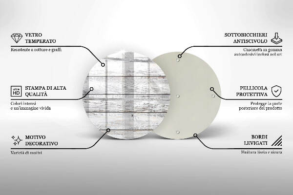 Glasplaat voor grafkaars Lichte houten planken