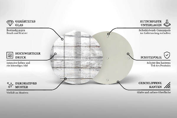 Glasplaat voor grafkaars Lichte houten planken