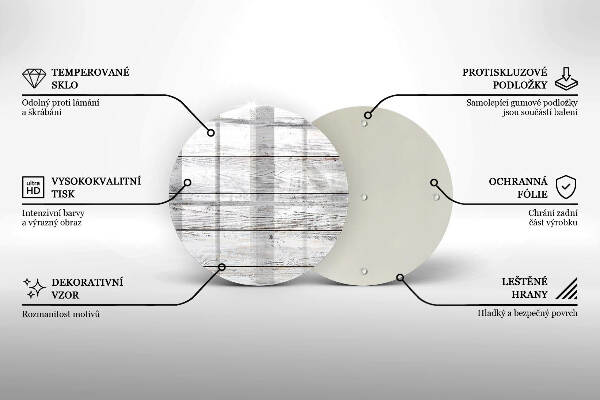Glasplaat voor grafkaars Lichte houten planken