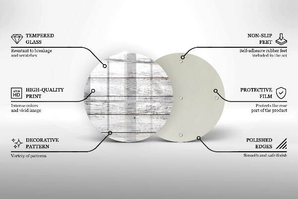 Glasplaat voor grafkaars Lichte houten planken