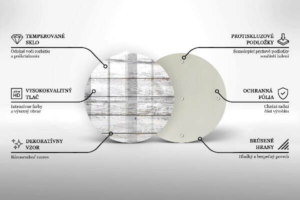 Glasplaat voor grafkaars Lichte houten planken