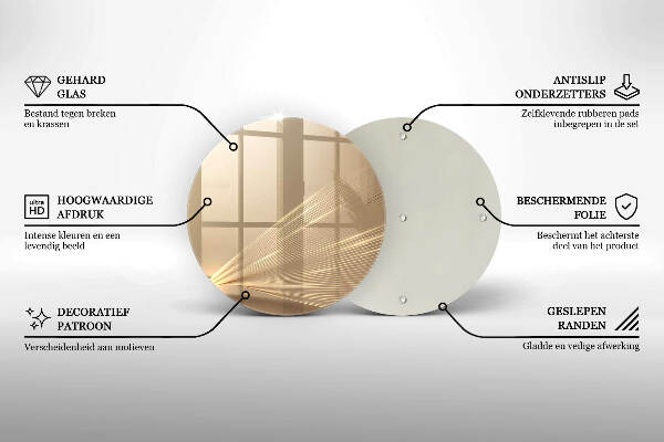 Glasplaat voor grafkaars Moderne abstractie