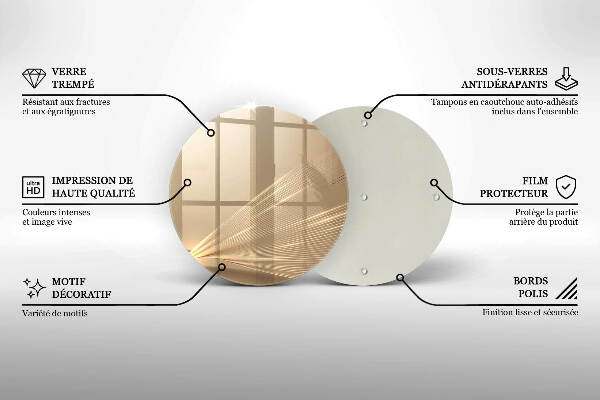 Glasplaat voor grafkaars Moderne abstractie